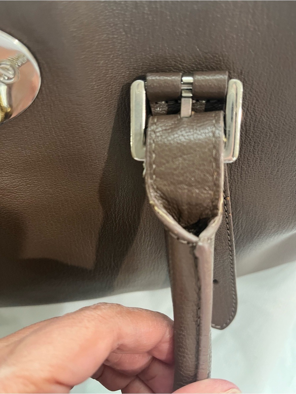 MULBERRY TAUPE ZIPPERED BAYSWATER - Picture 9 of 15